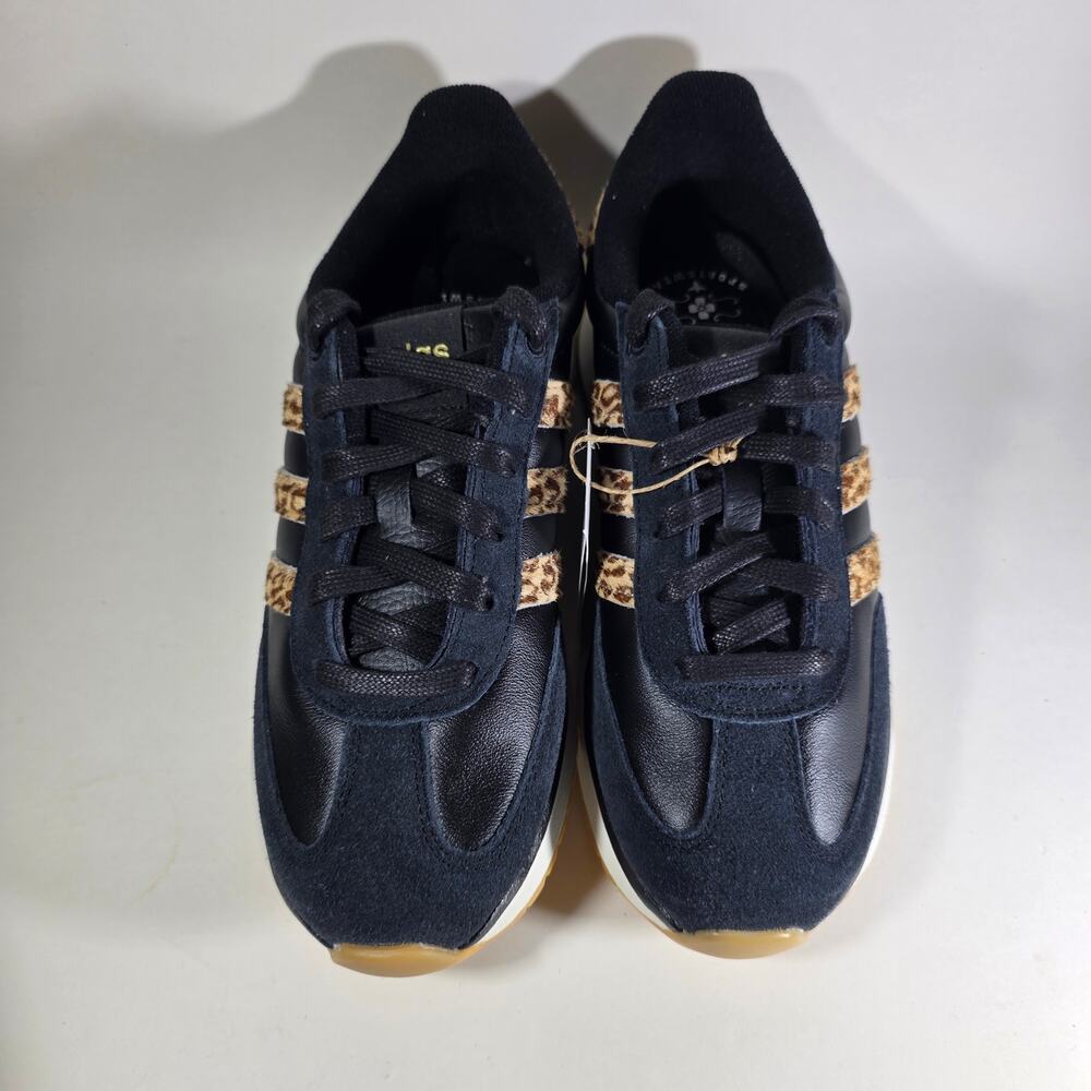 Adidas womens run 70s 2.0 core black leopard stripe sneakers size 7.5 - Picture 3 of 8